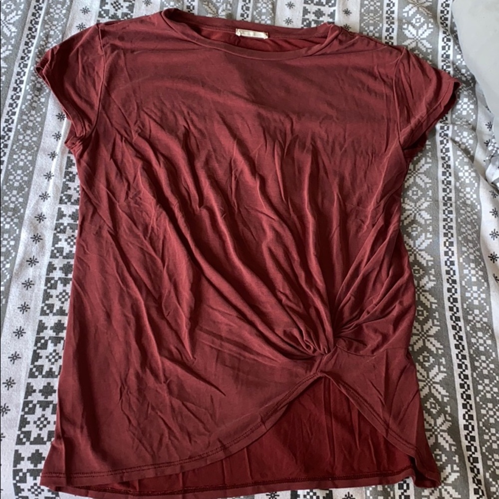 Red burgundy top